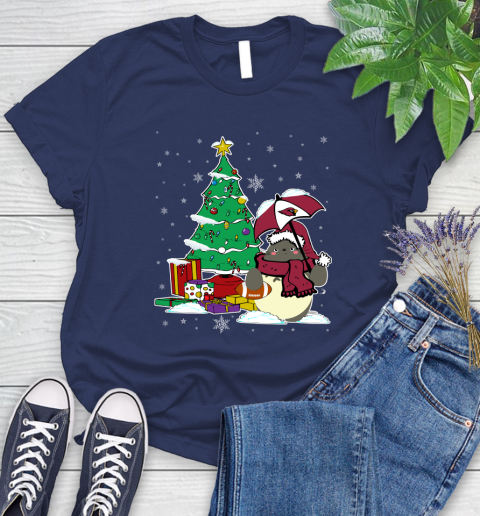 Arizona Cardinals NFL Football Cute Tonari No Totoro Christmas Sports Women's T-Shirt 14