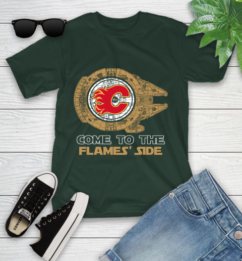 NHL Come To The Calgary Flames Wars Hockey Sports Youth T-Shirt 5