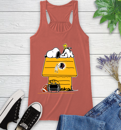 Washington Redskins NFL Football Snoopy Woodstock The Peanuts Movie Racerback Tank 4