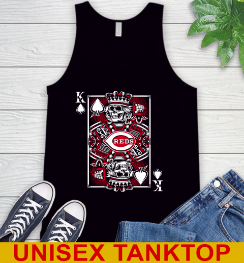 Cincinnati Reds MLB Baseball The King Of Spades Death Cards Shirt Tank Top