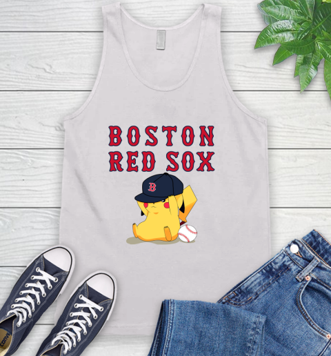 MLB Pikachu Baseball Sports Boston Red Sox Tank Top