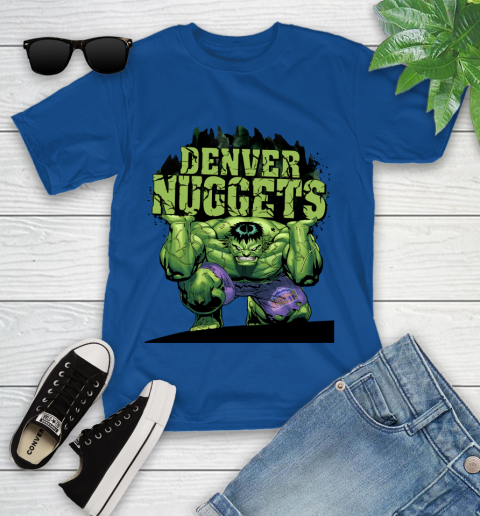 Denver Nuggets NBA Basketball Incredible Hulk Marvel Avengers Sports Youth T-Shirt 9