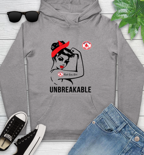 MLB Boston Red Sox Girl Unbreakable Baseball Sports Youth Hoodie 4