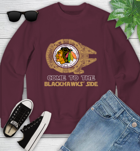 NHL Come To The Chicago Blackhawks Wars Hockey Sports Youth Sweatshirt 4