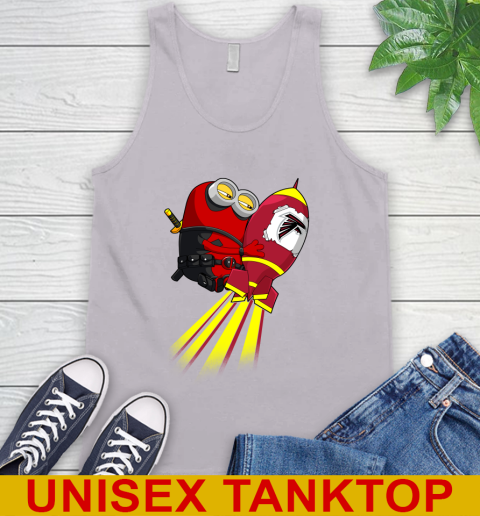 NFL Football Atlanta Falcons Deadpool Minion Marvel Shirt Tank Top 3