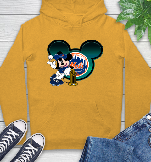 MLB New York Mets The Commissioner's Trophy Mickey Mouse Disney Hoodie 3