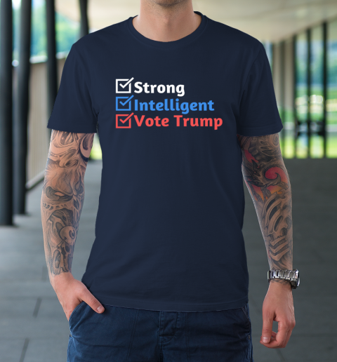 Strong Intelligent Women for Trump Girl MAGA Checklist T-Shirt 2