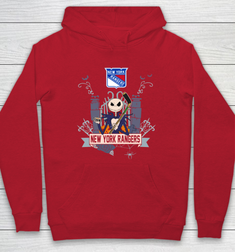 NHL New York Rangers Hockey Jack Skellington Halloween Hoodie 7