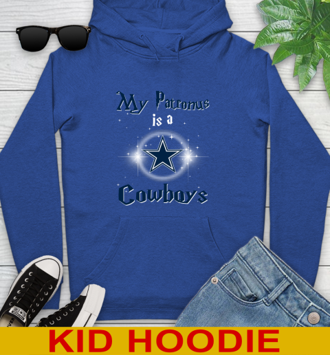 NFL Football Harry Potter My Patronus Is A Dallas Cowboys Youth Hoodie 10