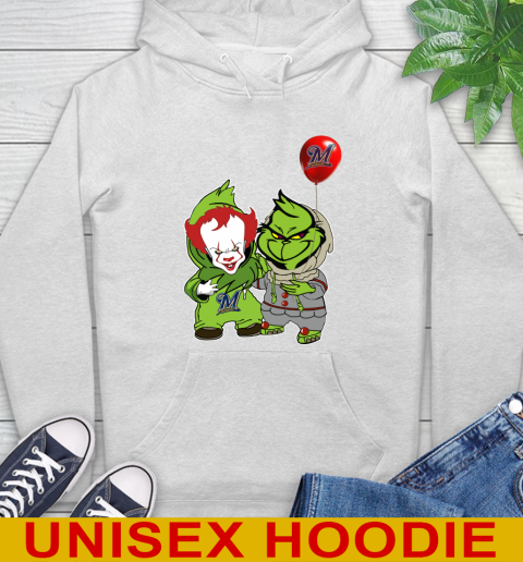 Baby Pennywise Grinch Christmas MLB Baseball Milwaukee Brewers Hoodie