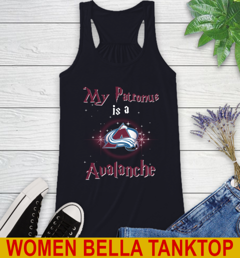 NHL Hockey Harry Potter My Patronus Is A Colorado Avalanche Racerback Tank 8