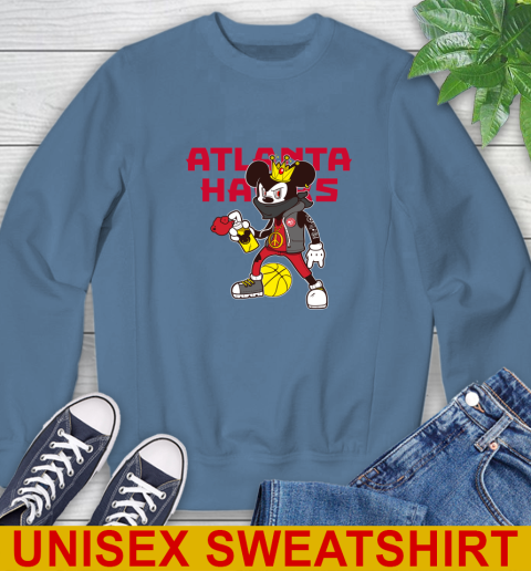 Atlanta Hawks NBA Basketball Mickey Peace Sign Sports Sweatshirt 8