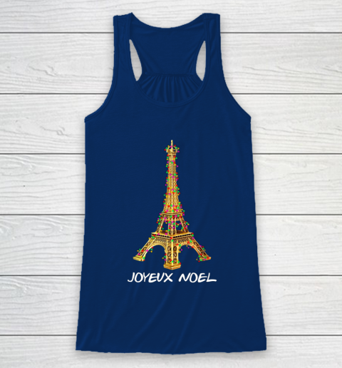 Joyeux Noel French Merry Christmas Eiffel Tower Racerback Tank 6