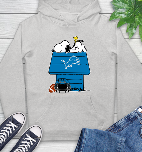 Detroit Lions NFL Football Snoopy Woodstock The Peanuts Movie Hoodie