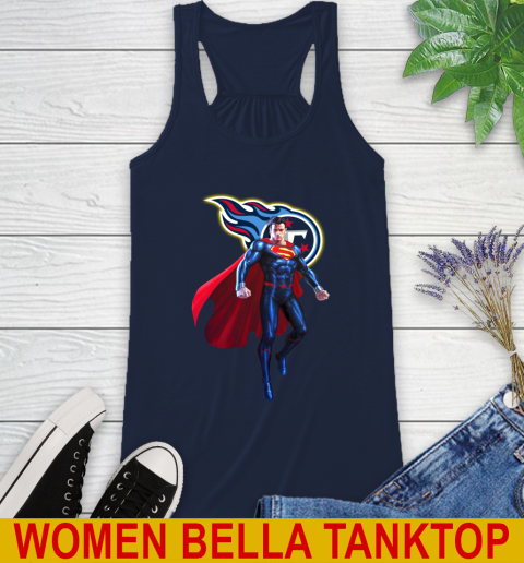 NFL Superman DC Sports Football Tennessee Titans Racerback Tank 11