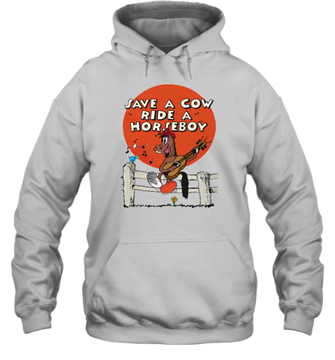 Save A Cow Ride A Horse Boy Hoodie