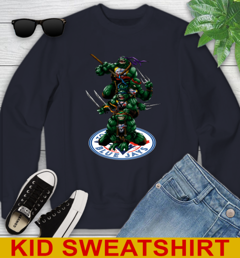 MLB Baseball Toronto Blue Jays Teenage Mutant Ninja Turtles Shirt Youth Sweatshirt 3