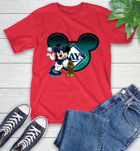 MLB Tampa Bay Rays The Commissioner's Trophy Mickey Mouse Disney T-Shirt 11 MLB Tampa Bay Rays The Commissioner's Trophy Mickey Mouse Disney T-Shirt - Image 11