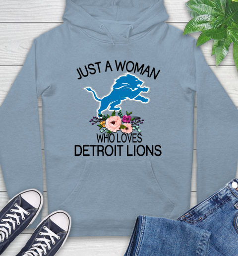 NFL Just A Woman Who Loves Detroit Lions Football Sports Hoodie 6