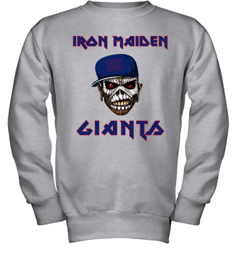 NFL New York Giants Iron Maiden Rock Band Music Football Sports nO2OwER1stU youth sweatshirt 47 95 151514 front sport grey