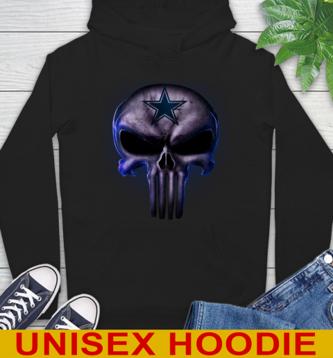 Dallas Cowboys NFL Football Punisher Skull Sports Hoodie