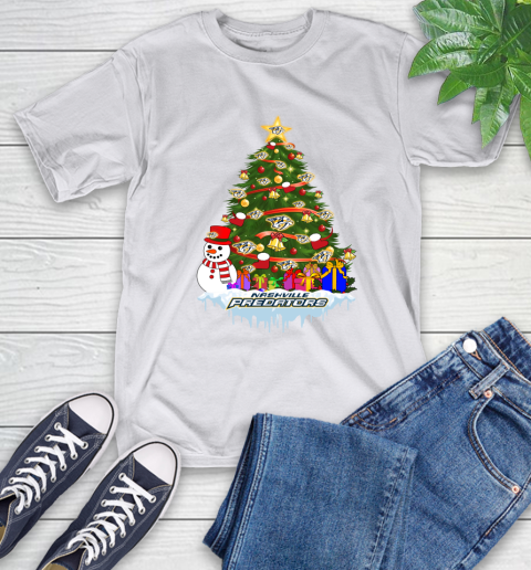 Nashville Predators Merry Christmas NHL Hockey Sports T-Shirt 12