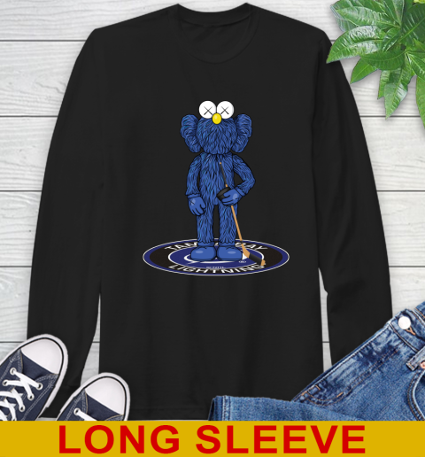 NHL Hockey Tampa Bay Lightning Kaws Bff Blue Figure Shirt Long Sleeve T-Shirt 2