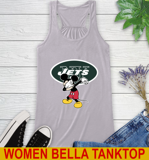New York Jets NFL Football Dabbing Mickey Disney Sports Racerback Tank 5