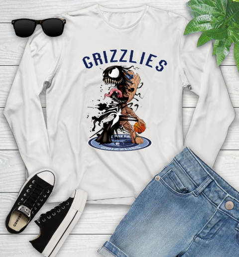 NBA Memphis Grizzlies Basketball Venom Groot Guardians Of The Galaxy Youth Long Sleeve 12