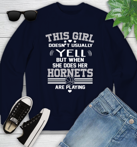 Charlotte Hornets NBA Basketball I Yell When My Team Is Playing Youth Sweatshirt 2