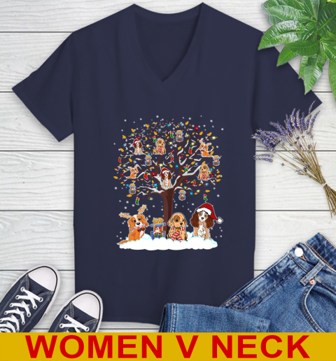 Coker spaniel dog pet lover christmas tree shirt 84