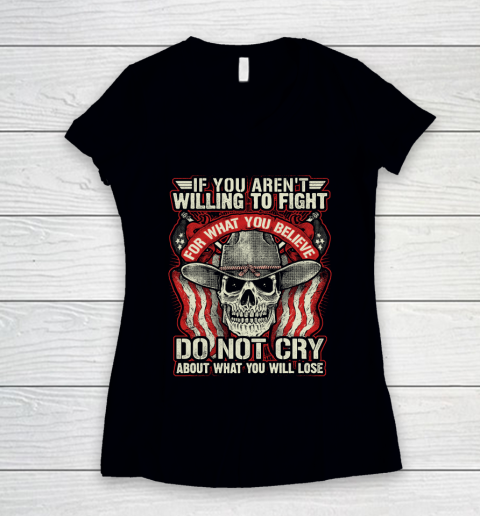 Veteran Gun Control Willing To Fight Women's V-Neck T-Shirt