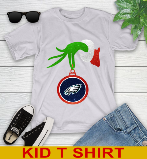 Philadelphia Eagles Grinch Merry Christmas NFL Football Youth T-Shirt 5