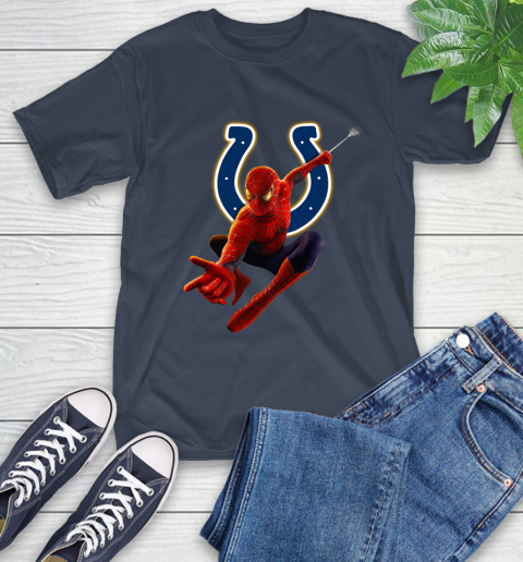 NFL Spider Man Avengers Endgame Football Indianapolis Colts T-Shirt 4