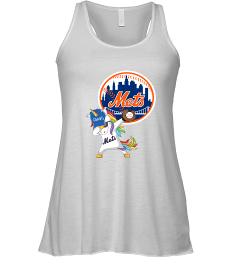 Hip Hop Dabbing Unicorn Flippin Love New York Mets Racerback Tank