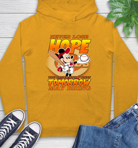 Cincinnati Reds MLB Baseball Mickey Disney Never Lose Hope Hoodie 2