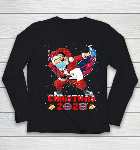 Washington Capitals Funny Santa Claus Dabbing Christmas 2020 NHL Youth Long Sleeve