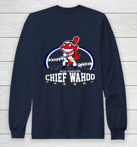 Chief Wahoo distressed Cleveland Long Sleeve T-Shirt 2