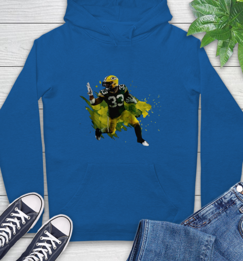 Aaron Jones Running Green Bay Packers Hoodie 9