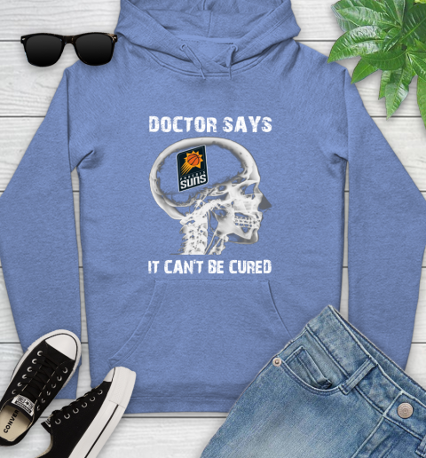 NBA Phoenix Suns Basketball Skull It Can't Be Cured Shirt Youth Hoodie 11