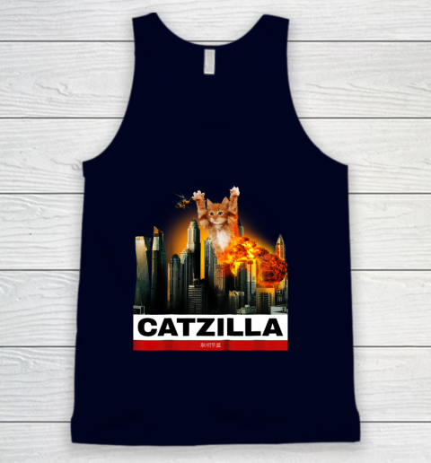 CATZILLA  Funny Kitty Tshirt for Cat lovers to Halloween Tank Top 2