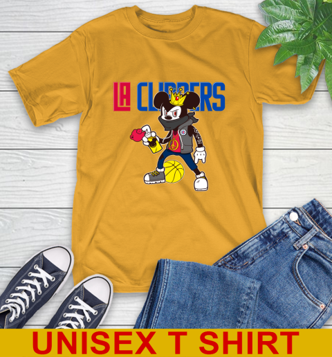 LA Clippers NBA Basketball Mickey Peace Sign Sports T-Shirt 3