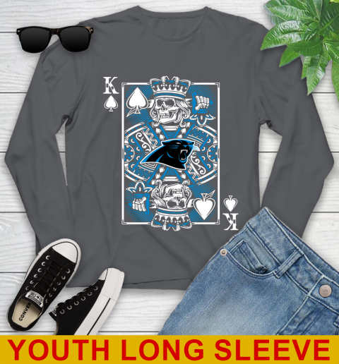 Carolina Panthers NFL Football The King Of Spades Death Cards Shirt Youth Long Sleeve 9