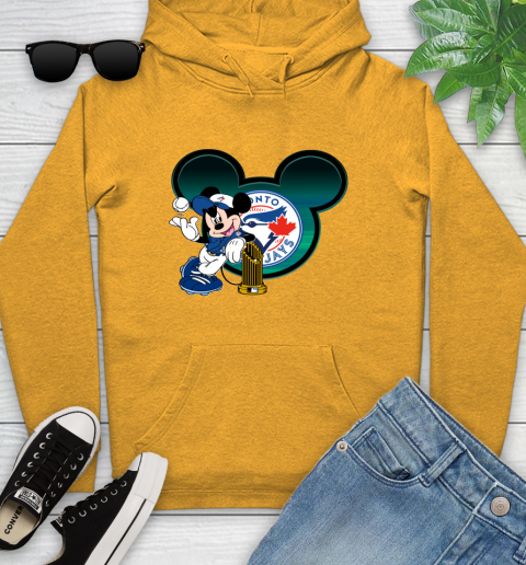 MLB Toronto Blue Jays The Commissioner's Trophy Mickey Mouse Disney Youth Hoodie 3