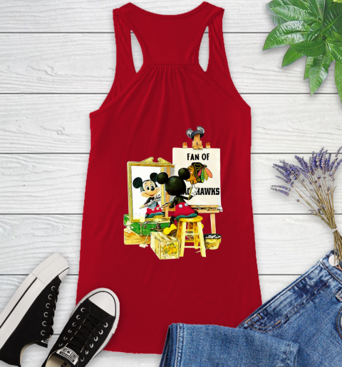 NHL Hockey Chicago Blackhawks Mickey Drawing Shirt 39