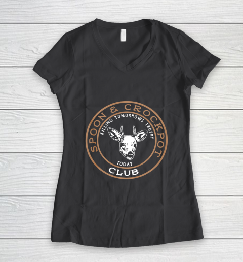 Spoon And Crock Pot Killing Tomorrow s Trophy Women's V-Neck T-Shirt 6