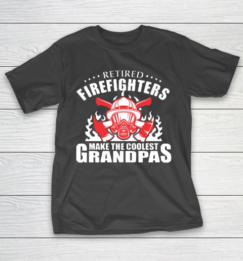 Grandpa Funny Gift Apparel  Retired Firefighters Make The Coolest Grandpas T-Shirt