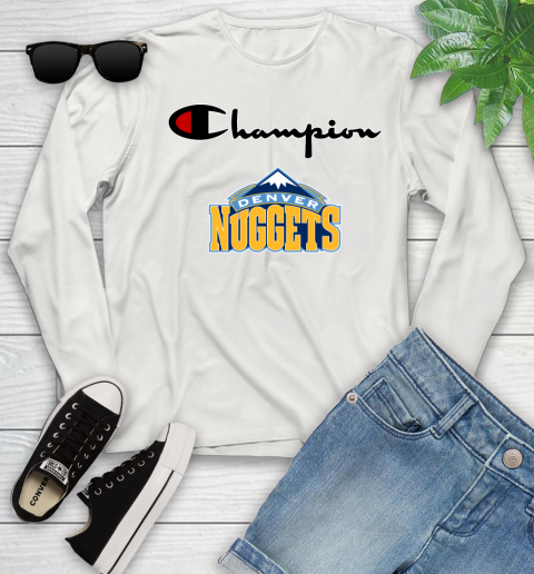 NBA Basketball Denver Nuggets Champion Shirt Youth Long Sleeve 10