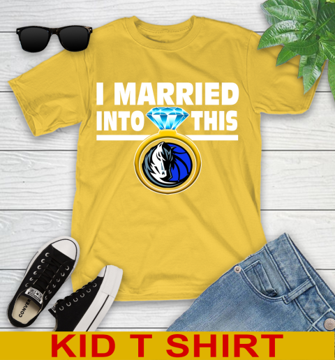 Dallas Mavericks NBA Basketball I Married Into This My Team Sports Youth T-Shirt 9
