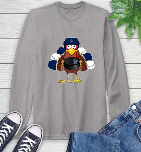 Toronto Maple Leafs Turkey Thanksgiving Day Long Sleeve T-Shirt 6